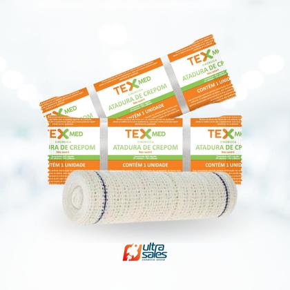 Imagem de Atadura Crepom Faixa Bandagem Elástica 10cmx1.2m Kit 12 Un