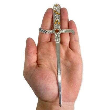 Imagem de Athame Cigana Metal Prata Brilhante 19 Cm - Escolha A Cor