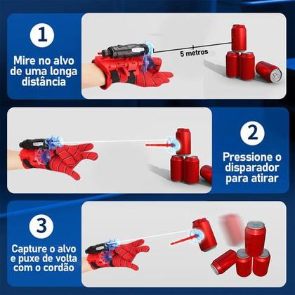 Imagem de Atirador De Teias Luva Homem Aranha Brinquedo Presente Menino Art Brink