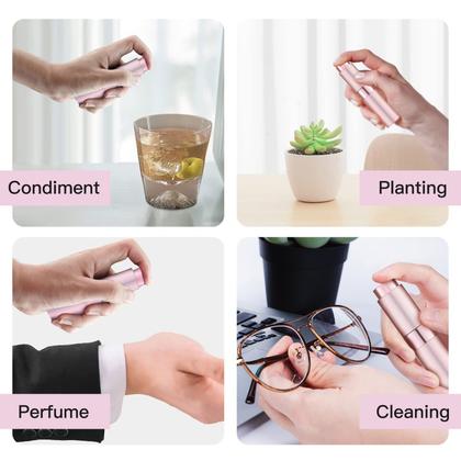 Imagem de Atomizador de perfume Tekson 8 ml recarregável de viagem, pacote com 5 unidades, rosa