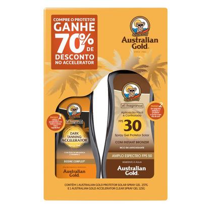 Imagem de Australian Gold Dark Tanning Kit - Protetor Solar + Acelerador