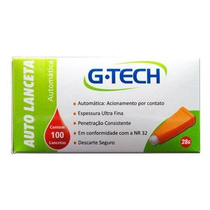 Imagem de Auto lanceta automática G-tech 28g cx c/100und