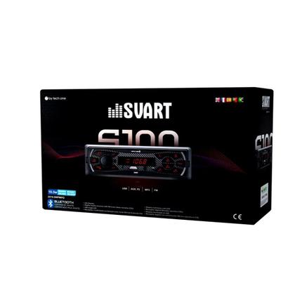 Imagem de Auto Radio Mp3 Player Com Bluetooth Usb Svart S100 Tech One Som Carro