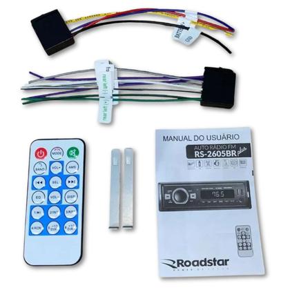 Imagem de Auto Radio Mp3 Roadstar Cont. Remoto Bluetooh Rca Fm Sd Usb