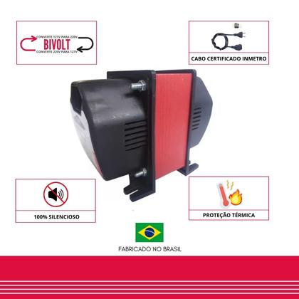 Imagem de Auto transformador 3000VA/ 2100W Borne 110V/220V Tripolar Capte