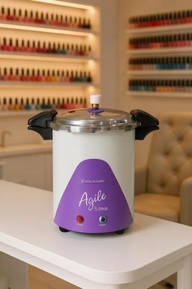 Imagem de Autoclave Manicure Pequena 05 Litros Roxa 110v Anvisa- Volaremed