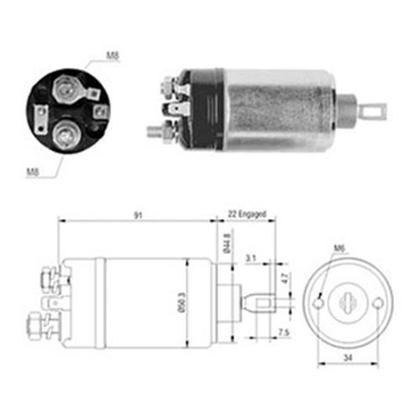 Imagem de Automático Partida Chevette Marajó 1.4 1975 Até 1976 Gasolina Alcool 0331302029 0331302036 0331302044 0331302049 7329692