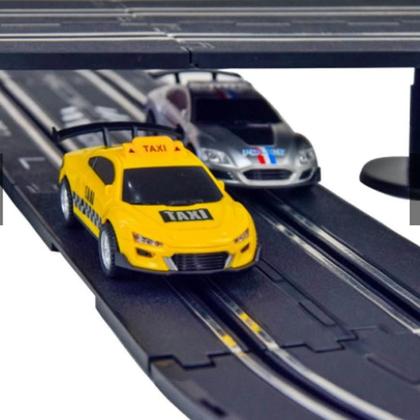 Imagem de Autorama duplo 3 em 1 auto pista de corrida controle remoto 2 carrinhos escala 1:43 circuito em oito 280cm clássico