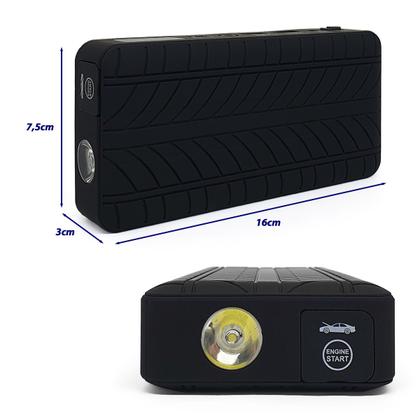 Imagem de Auxiliar de Partida Fiat Toro 2016 2017 2018 2019 2020 Emergência Portátil Garra Jacaré Cabos