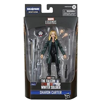 Imagem de Avengers Marvel Legends Série Disney Plus Sharon Carter Falcon e The Winter Soldier MCU Série Action Figure 6 polegadas Collectible Toy, Inclui 4 Acessórios e 2 Build-A-Figure Part, F3860