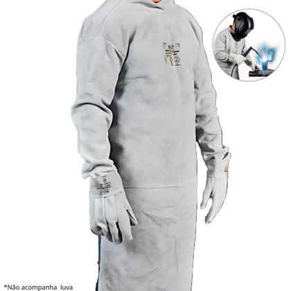 Imagem de Avental Barbeiro Couro de Raspa Para Soldador 1ª Linha