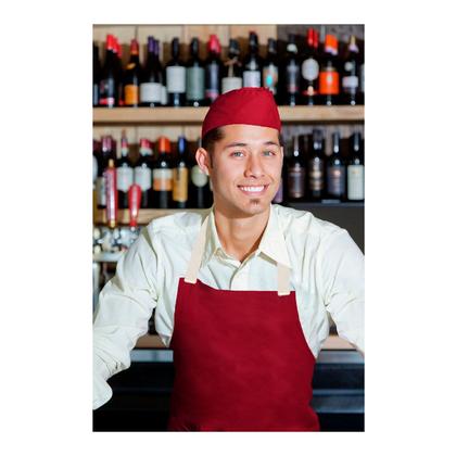 Imagem de Avental Cintura e Bandana Vermelha Bar Restaurante Vegano
