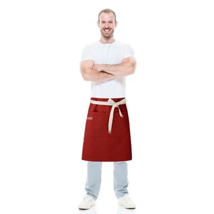 Imagem de Avental Cintura e Bandana Vermelha Bar Restaurante Vegano