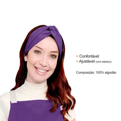 Imagem de Avental de Cintura e Faixa Roxo Açai Sorveteria Chef Bistro