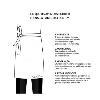Imagem de Avental de Cintura Vermelho Cafeteria Padaria Bar Vegano