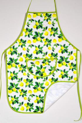 Imagem de Avental de Cozinha Estampado com Plástico - Limão Siciliano