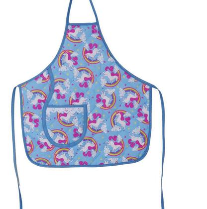 Imagem de Avental De Cozinha Mãe E Filha Unicórnio Azul