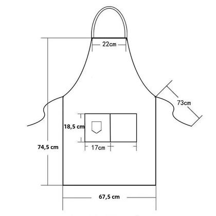 Imagem de Avental de Cozinha Unissex para Chef - Ideal para Grill, Restaurante, Bar e Salão de Beleza