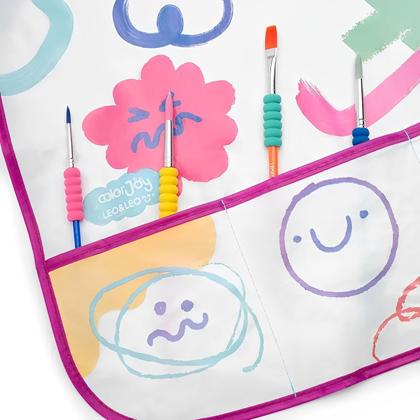 Imagem de Avental Infantil Manga Cumprida C/ 3 Divisória Color Joy