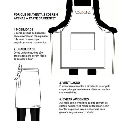 Imagem de Avental Jeans Couro e Cintura Bar Restaurante Barbearia Kit