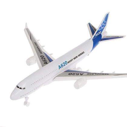 Imagem de Avião Brinquedo Grande Fricção Acende Luzes E Som Aviãozinho