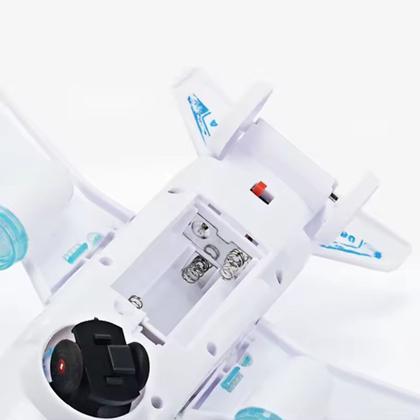 Imagem de Avião de Brinquedo a Pilha Anda com Som Luz Sensor Bate e Volta Airbus A380