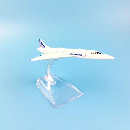 Avião de Brinquedo Coleção Miniatura Concorde Air France em Metal