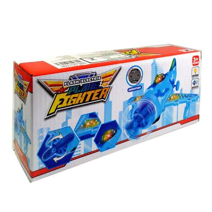 Imagem de Avião de Brinquedo que Anda com Som Luz Sensor Bate e Volta Hélice Gira