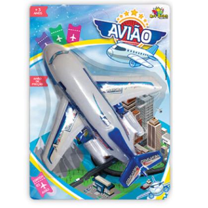 Imagem de Avião de Fricção Aeronave Branco 15cm