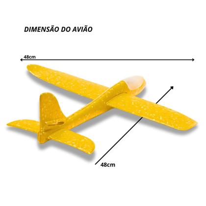 Imagem de Avião De Isopor Planador Manual Voa Com Luz