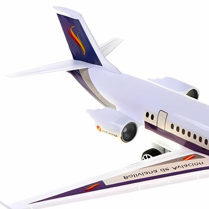 Imagem de Avião Gigante Com Som E Luzes 45 Cm Brinquedo Super Voo Cor Branco - Art Brink