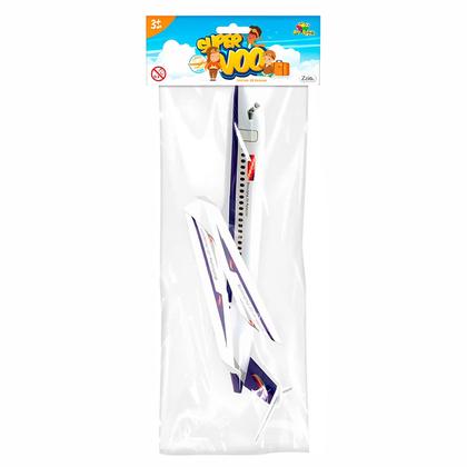 Imagem de Avião Gigante Com Som E Luzes 45 Cm Brinquedo Super Voo Cor Branco - Art Brink