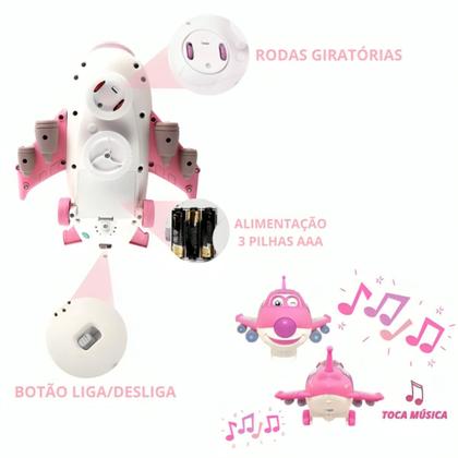 Imagem de Avião Infantil Musical Gira 360 E Bate