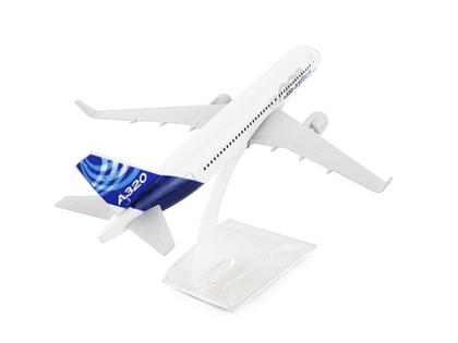 Imagem de Avião Miniatura de Metal Airbus A320 em Escala 1:400 Colecionável Com Base em Acrílico Decoração de Mesa