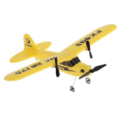 Avião Piper J-3 Cub Fx-803 Rádio Controle Asas Fixas Amarelo