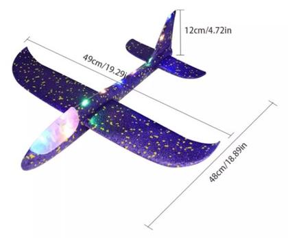 Imagem de Avião Planador de Isopor Flexível com Led Diverção Garantida