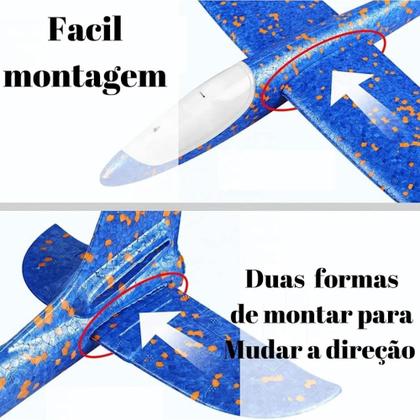 Imagem de Avião Planador para Brincar no Parque Voa Alto 50cm com Luz