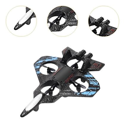 Imagem de Avião RC Controle 2.4G Preto Sensor de Gravidade