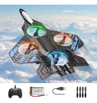 Imagem de Avião RC Preto Controle Estável Sensor Gravidade