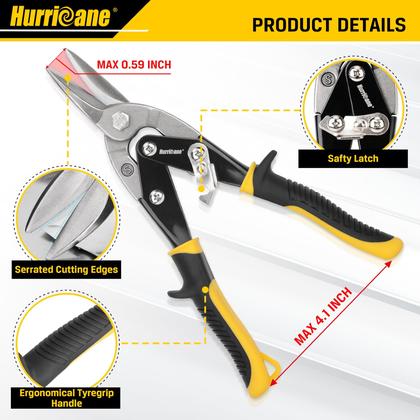 Imagem de Aviation Tin Snips HURRICANE, corte reto de 10 polegadas