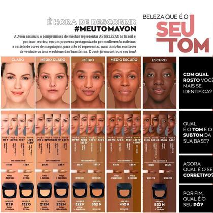 Avon - Pó Compacto Facial Matte FPS 35 Cor 322 F - Pó Compacto