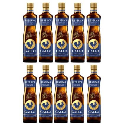 Imagem de Azeite De Oliva Extra Virgem Reserva Gallo 500ml Kit Com 10