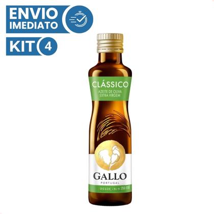 Imagem de Azeite De Oliva Português Extra Virgem Gallo 250ml Kit com 4