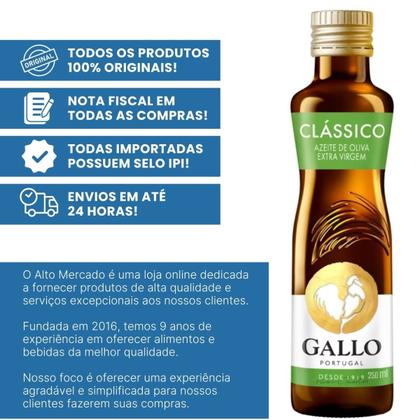 Imagem de Azeite De Oliva Português Extra Virgem Gallo 250ml Kit com 4