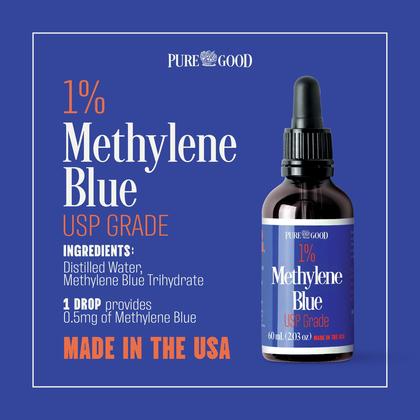 Imagem de Azul de Metileno Farmacêutico 1% (60ml) - Frasco Âmbar