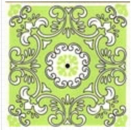 Imagem de Azulejos Colonial Português em Porcelana kit green mix com 10 peças 