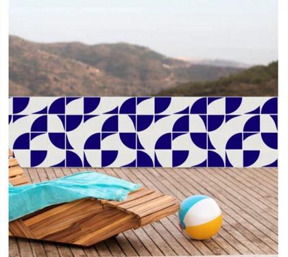 Imagem de Azulejos decorativos geometricos blue 15,5x15,5 cm kit com 24peças, sendo 12 peças de cada modelo