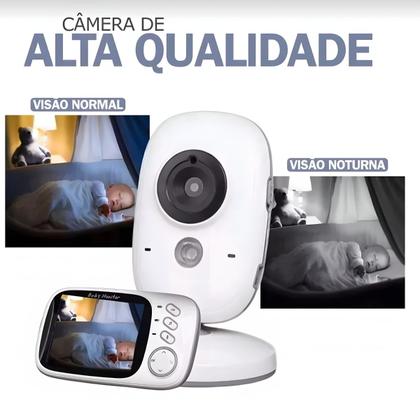 Imagem de Babá Digital Eletronica Com Visor 3,2 Polegadas Áudio Bidirecional Sensor De Temperatura Microfone VB603