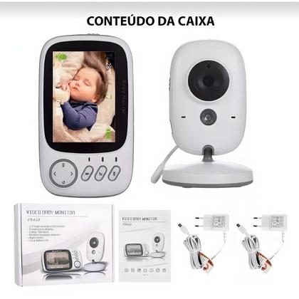 Imagem de Babá Digital Eletronica Com Visor 3,2 Polegadas Áudio Bidirecional Sensor De Temperatura Microfone VB603