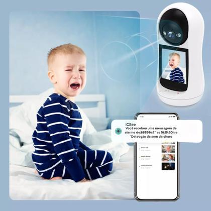 Imagem de Babá Eletrônica Câmera App Wifi Monitor S/fio Choro Bebe Tf